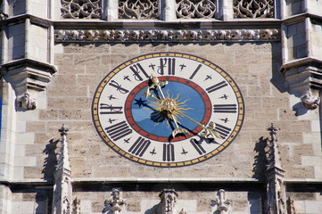 Obraz premium München, Turmuhr neues Rathaus