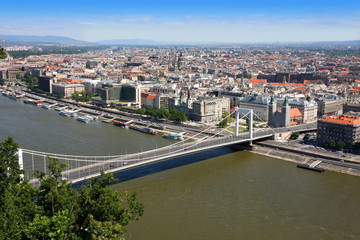 Obraz premium Elizabeth bridge, Budapest, Hungary