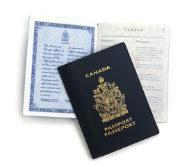 Fototapeta premium two canadian passports