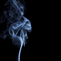 Fototapeta premium Abstract smoke, black background.