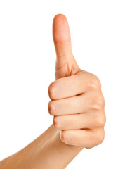 Hand thumbs up