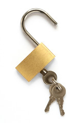 padlock and keys