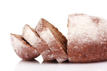 Bread isolated on white