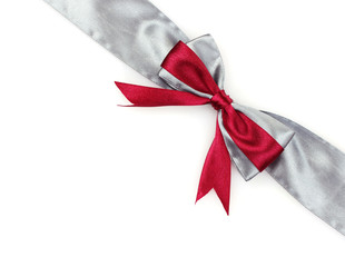 ribbon and bow isolated on white background