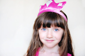 Beauty little princess with pink tiara