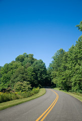 Fototapeta na wymiar The Blue Ridge Parkway on a Clear Summer Day