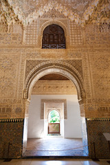 Alhambra de Granada. The Hall of the Two Sisters