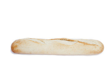 Baguette bread loaf isolated on white