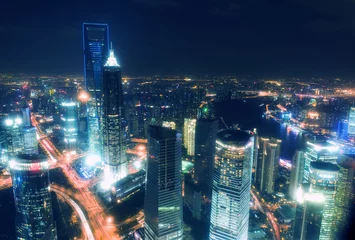 Deurstickers landmarks of shanghai city © xy