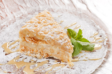 tasty pastry with caramel