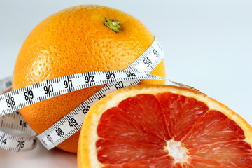 Grapefruit and tape measure