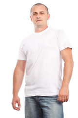 Young man with white t-shirt