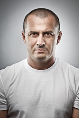 Menacing man portrait