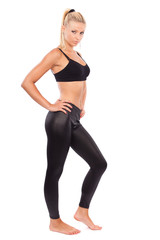 Fototapeta premium Young woman doing aerobics