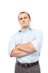 Young businessman isolated on white