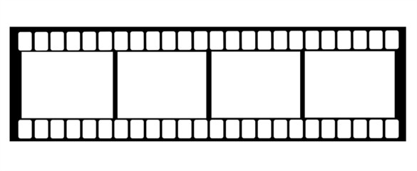 Frame for pictures in a film on a white background