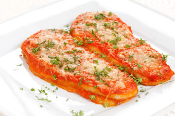 Aubergines with parmesan cheese