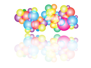 Pattern from colorful bubbles
