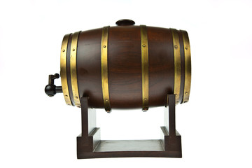 Beer barrel isolated on white background