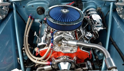 restored car engine