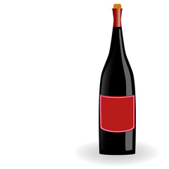 wine bottle illustration