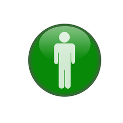 Green button with a man