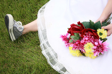 Running Shoes and Wedding Dress