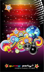 Discotheque Colorful Background for Flyers