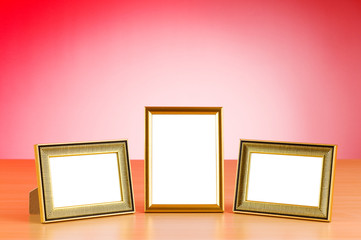 Photo frames on the table