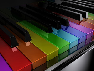The rainbow piano