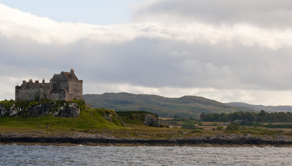 A stormy day at Duart castle on the Isle of Mull