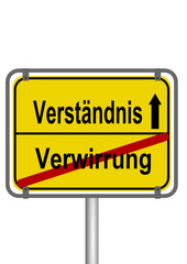 Schild Verst&auml;ndnis