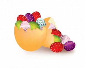 Colorful Easter eggs