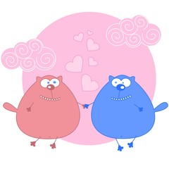 Влюбленные коты