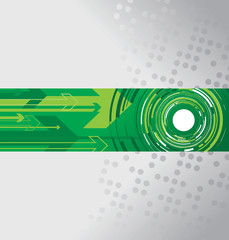 green circle and arrow background