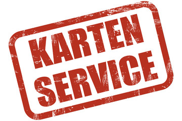 Grunge Stempel rot KARTEN SERVICE