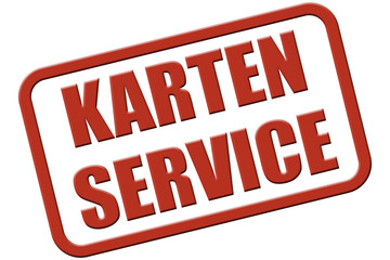 Stempel rot rel KARTEN SERVICE
