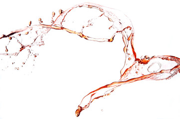 Splashing fresh red drink