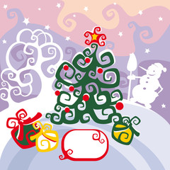 Christmas card vector illustration