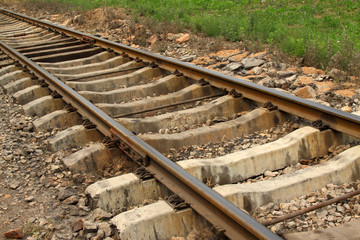 Naklejka premium railway tracks for trains in china