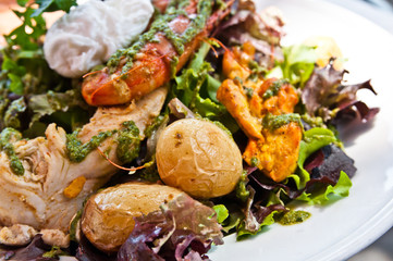 Fresh chicken salad with Shrimp