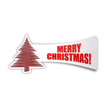 sticker weihnachtsbaum merry christmas! 1