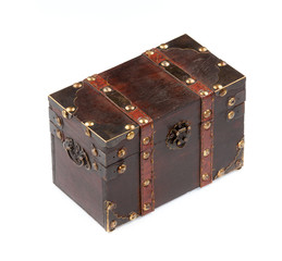 Vintage chest isolated on white