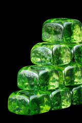 Pyramid of Glass Cubes