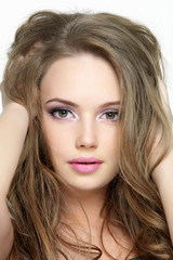 Obraz premium portrait of beautiful pretty face of young girl