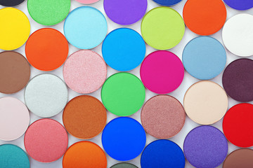 Colorful bright eye shadow