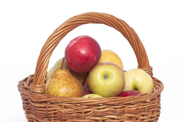 The basket of apples