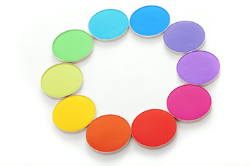Colorful bright eye shadow