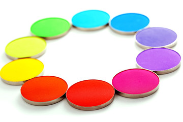 Colorful bright eye shadow