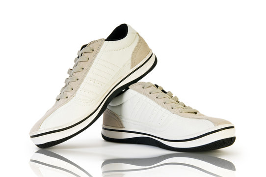 Sport shoes on white background